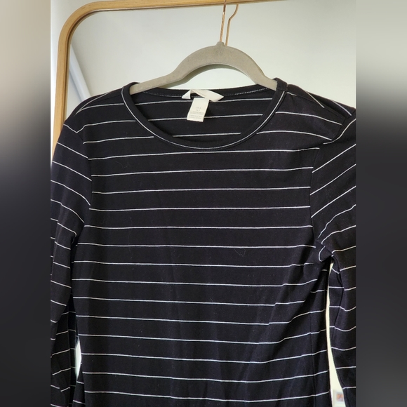 H&M Bodycon Black with White Stripes Dress - Picture 3 of 4